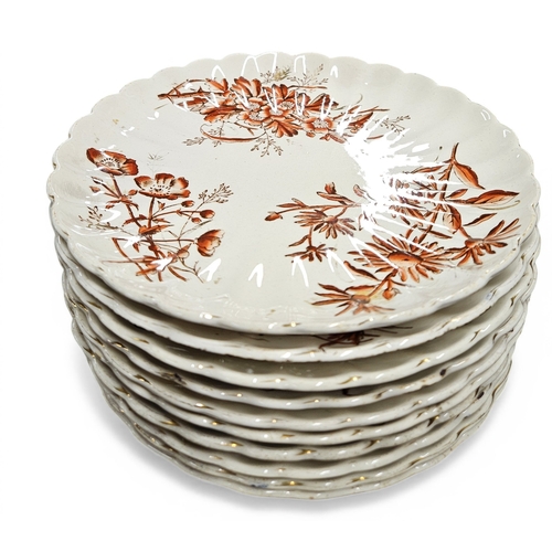 846 - A quantity of Dresden Dinnerwares along with a quantity of Staffordshire and other figures on the ch... 