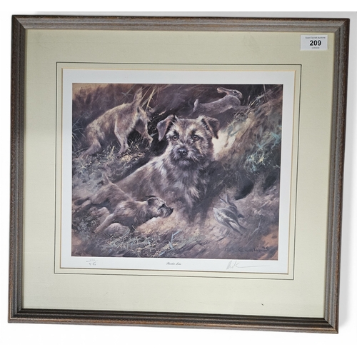 209 - A Limited Edition colour Print 'Borderline'.
45 x 47 cm approx.