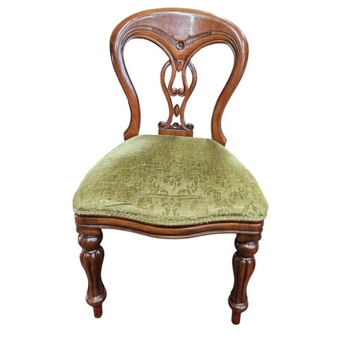 413 - Two Mahogany reproduction Chairs. W 56 x SH 45 x BH 96 cm approx.