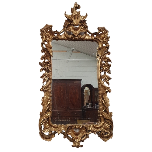 95 - An early to mid 20th Century Timber and Plaster Gilt Irish Mirror in the Chinese Chippendale style.
... 