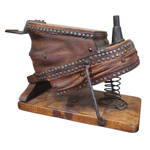 51 - A good Vintage Leather Bellows. Seems to be fully working. W 56 x H 33 cm approx.