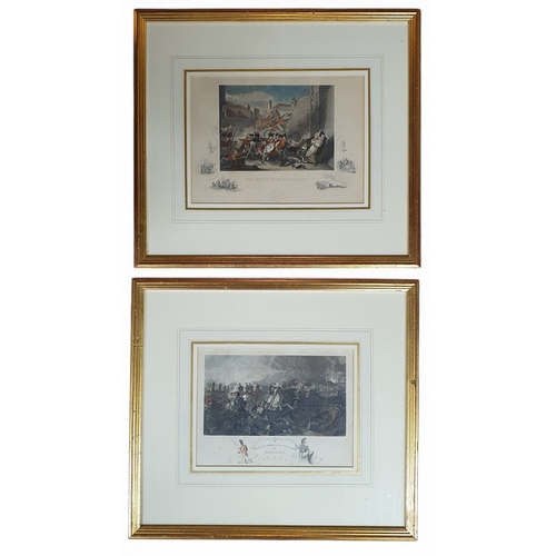 28 - A pair of 20th Century Military Engravings 'The death of Major Pierson' and 'Decisive charge of the ... 