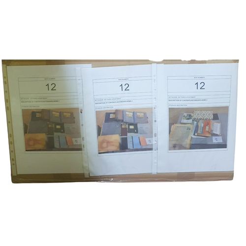 8 - A Quantity of labeled Brown beer Bottles along with a box of note books, magazines ect.