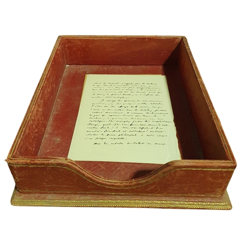 11 - A Group of Film Prop items include a leather letter rack, Books, note books , picture and letters et... 