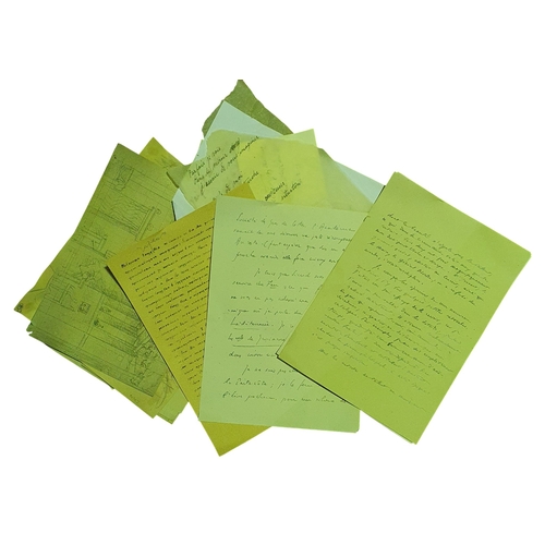 11 - A Group of Film Prop items include a leather letter rack, Books, note books , picture and letters et... 