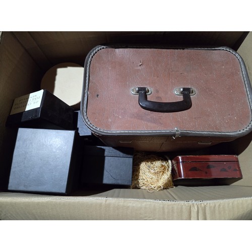 14 - Two boxed lots of Vintage items also to include a box of faux Wine Bottles. (could have HERO DNA on ... 