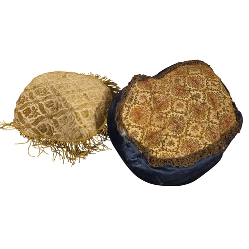 21 - A quantity of Cushions and Leather Bindings in three boxes.