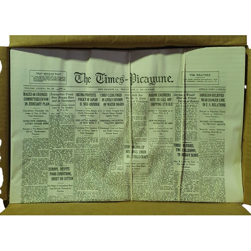 23 - Two Boxes of freshly printed New Orleans Newspapers from the 1920's, would make quirky gift wrapping... 
