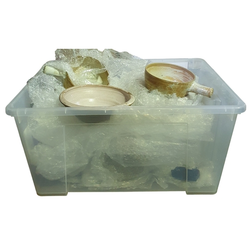 26 - A Quantity of Pottery Soup Bowls along with Blood Bags and syringes.