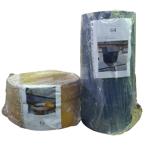 28 - This lot has been withdrawn. A box of Wall Paper off cuts from Lestat's house, with four full rolls ... 
