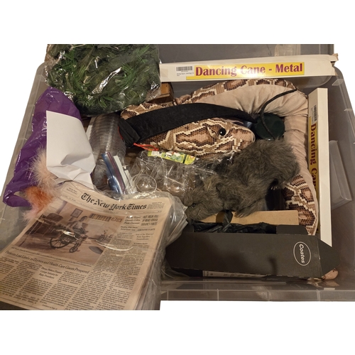 30 - A box of Prop Items to include Louisiana Number Plates.