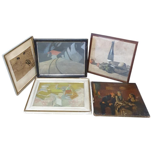 31 - A Quantity of framed prints and oleographs, various sizes, subjects and mediums. boxed in open toppe... 