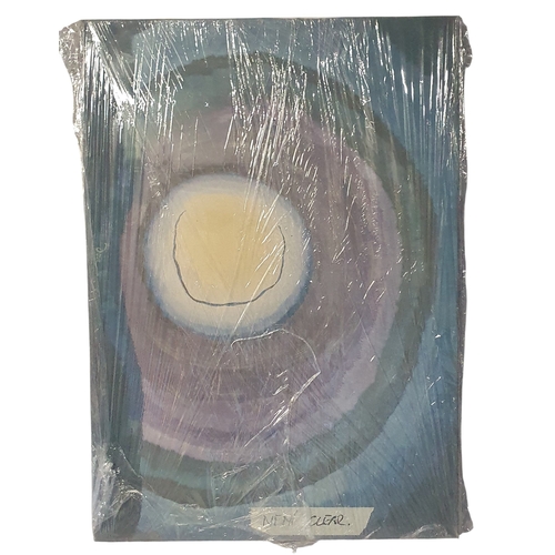 33 - An Abstract Oleograph on Canvas along with another. H 93 x 71 cm approx.