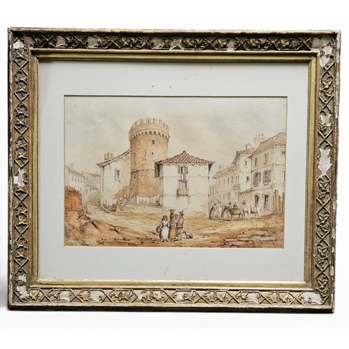 740 - A group of Three framed Watercolors, various artists.