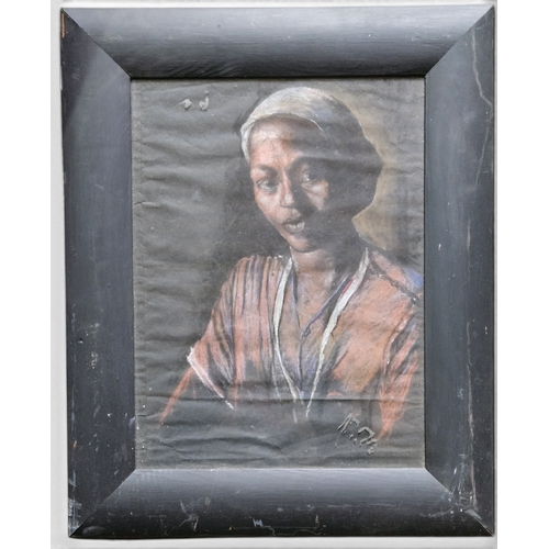 741 - A Pastel of a Woman along with two Watercolours.