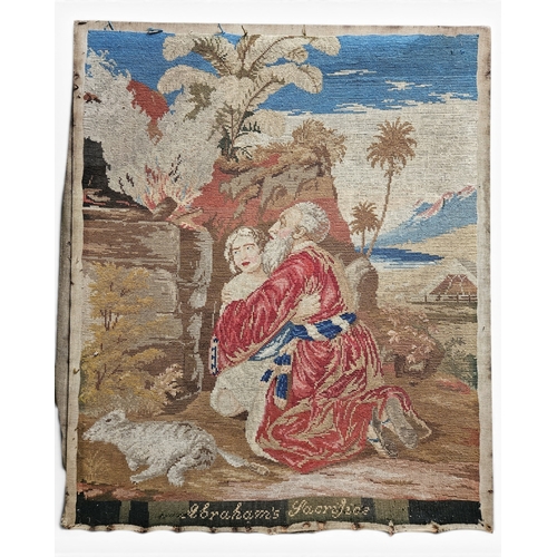 742 - A group of five Needlepoint, Tapestry and Beadwork pictures.