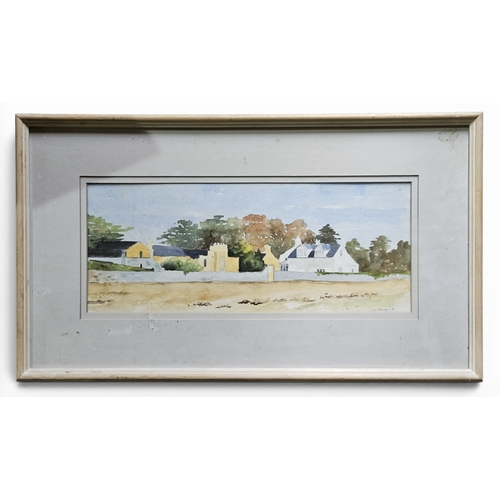 744 - A group of five framed Art, various mediums, artists and dates.