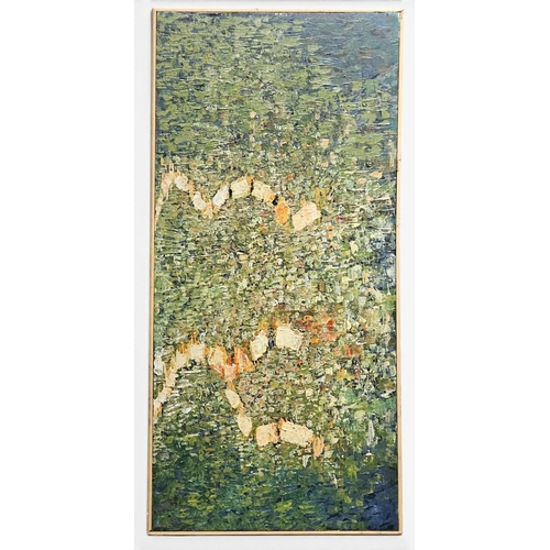 744 - A group of five framed Art, various mediums, artists and dates.