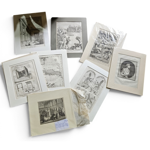 751 - A very large quantity of original Art paintings along with mounted engravings all unframed.