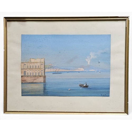 754 - A Watercolour of London's Thames river and Tower Bridge along with another watercolour.