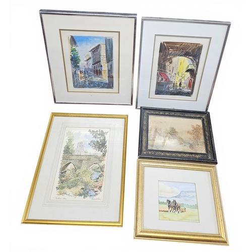 21 - A large group of original art work from various artists, mediums and dates