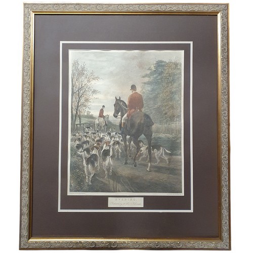 33 - A pair of 19th Century coloured Engravings 'Morning going to cover' and 'Evening Returning to the Ke... 