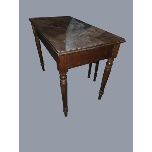 735 - A miniature Mahogany Chest of Drawers along with a side table. W 47 x D 44 x H 100 cm approx.
