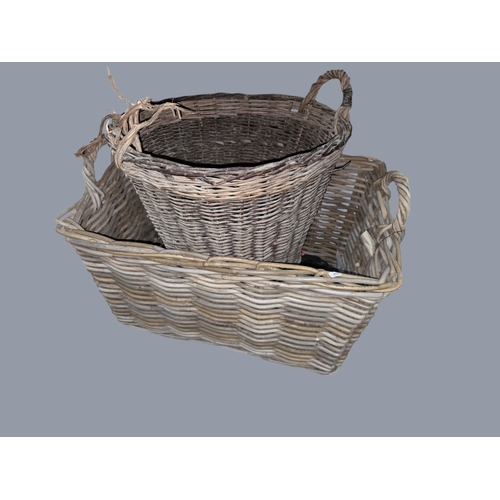 767 - A good quantity of items to include a 19th Century log Bin along with another, A dinner gong, stonew... 