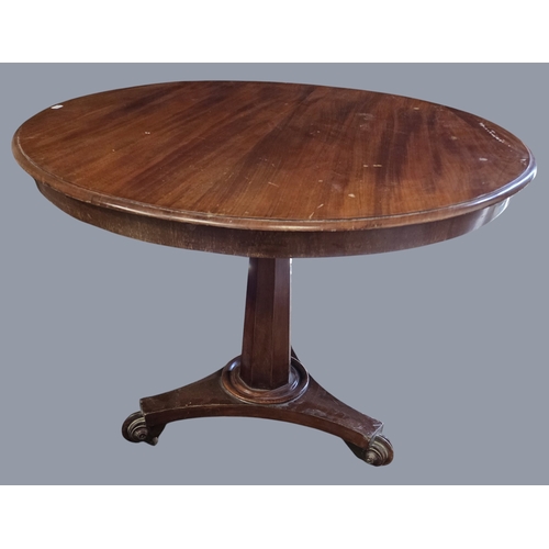 778 - A 19th Century Mahogany circular tilt top Supper Table of neat size on platform base.