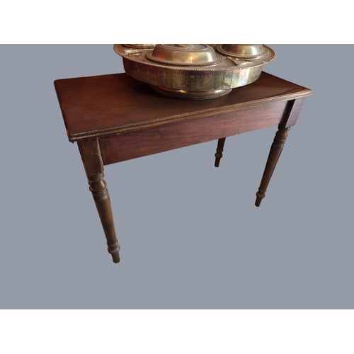 735 - A miniature Mahogany Chest of Drawers along with a side table. W 47 x D 44 x H 100 cm approx.