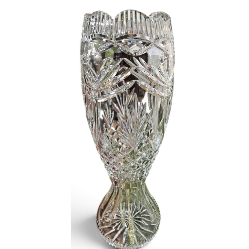 10 - A really good Waterford cut Crystal Limited Edition Vase 1478/2500. D 13 x H 38 cm approx.