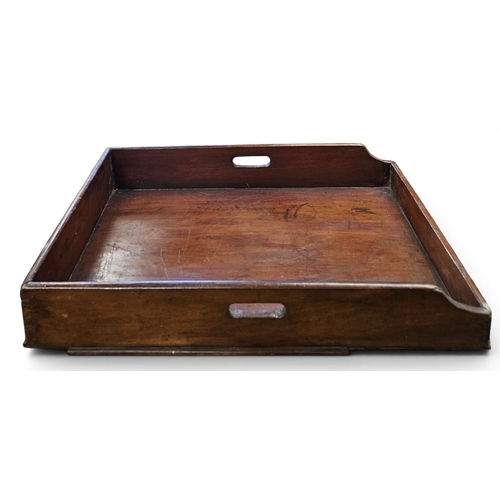 46 - A Georgian Mahogany Butlers Tray. 42 x 67 cm approx.