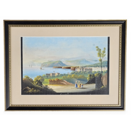 28 - A Putin. A 20th Century Oil On Card of a canal scene along with a 19th Century Oil of Sorrento and t... 