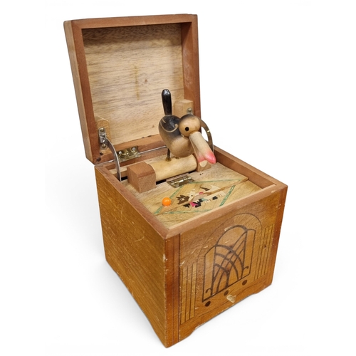 15 - Two Musical Boxes. 
19 x 8 x H 6.5, 10 x 10 x H 11 cm approx.