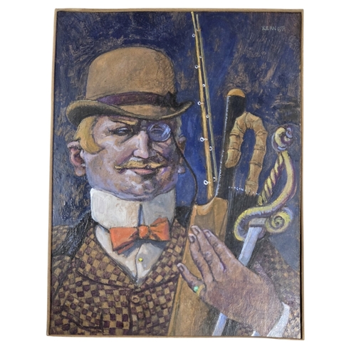 Harry Kernoff, Oil on Card ' Endymion' signed top right and inscribed verso Endymion (O'Farrell) died 1937 £15-15-0. 20 x 15 cm approx.