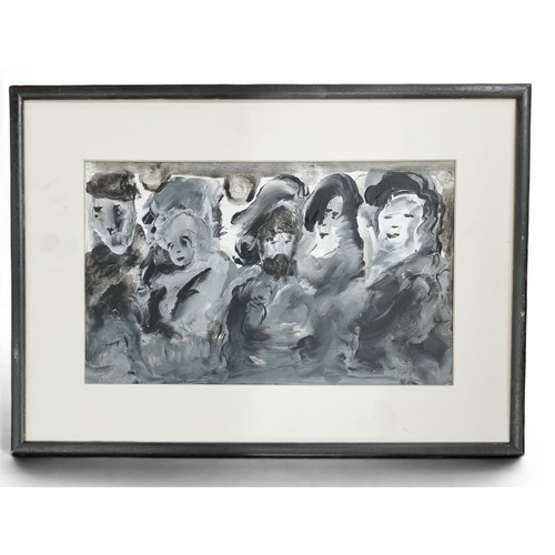 50 - Hymie Danker. A group of three Oils on Paper. All signed. 31 x 29 cm approx.