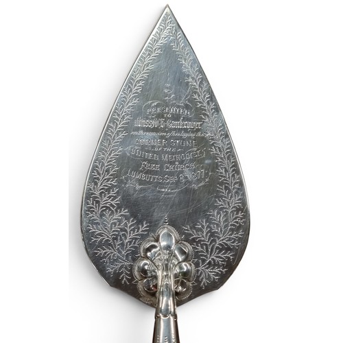 8 - A superb Silver Commenorative presentation Trowel, London, Rebecca Emes & Edward Barnard presented f... 