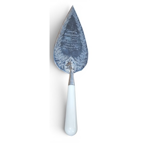 8 - A superb Silver Commenorative presentation Trowel, London, Rebecca Emes & Edward Barnard presented f... 