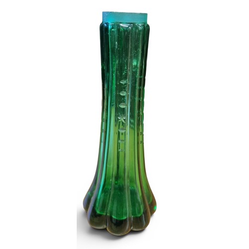 38 - A quantity of blue Glassware to include a large Opaline glass vase, a Mary Gregory style hand painte... 