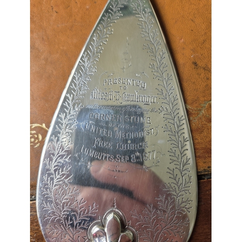8 - A superb Silver Commenorative presentation Trowel, London, Rebecca Emes & Edward Barnard presented f... 