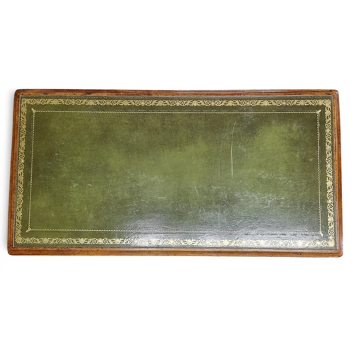 17 - A superb quality Regency Mahogany Kneehole Desk with really good green Leather tooled top and Brass ... 