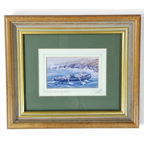 11 - A 19th Century hand coloured Engraving of Dublin along with a coloured print of Curra West coast of ... 