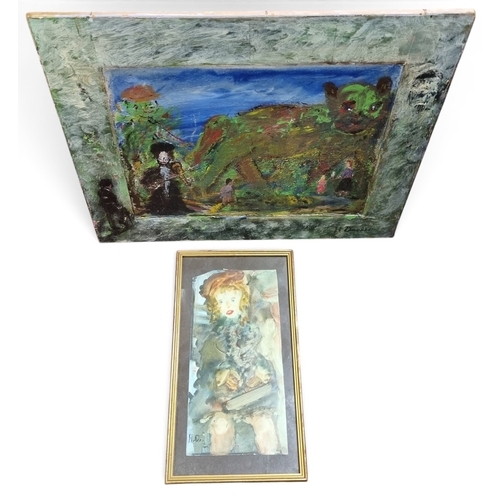 32 - A quantity of Oils by Hymie Danker.