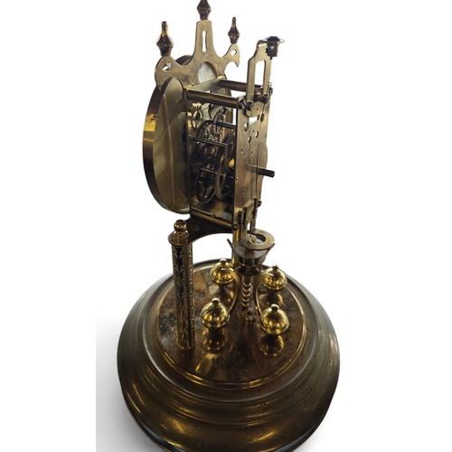 51 - Two Brass Anniversary Clocks. H 29 cm approx.