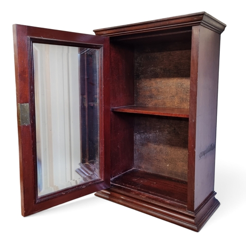30 - A lovely Edwardian Mahogany and Inlaid wall mounted single door Cabinet, with highly inlaid raised a... 