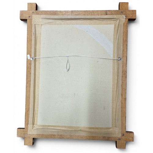 37 - After Banksy. A good coloured Print in a good mid 20th Century Oak frame.
78 x 62 cm approx.
