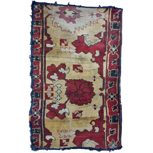 120 - Three multi coloured Rugs. 85 x 53 cm approx.