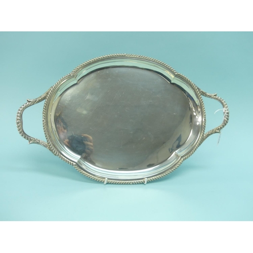 81 - An Elizabeth II silver two handled Tray, by J B Chatterley & Sons Ltd, hallmarked Birmingham, 1973, ... 