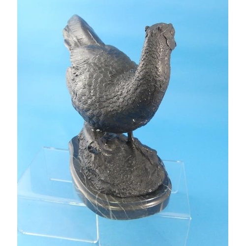 200 - After JULES MOIGNIEZ, a 20th Century bronze figure of a Pheasant, on a naturalistic base, signed JUL... 