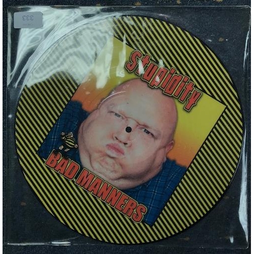 【レコード】BAD MANNERS / stupidity　ピクチャーレコード Vinyl Records; A rare 'Stupidity' by Bad Manners Picture Disc LP.